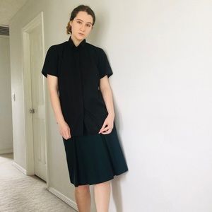 Karla Spetic Black Button Up Top Size 8